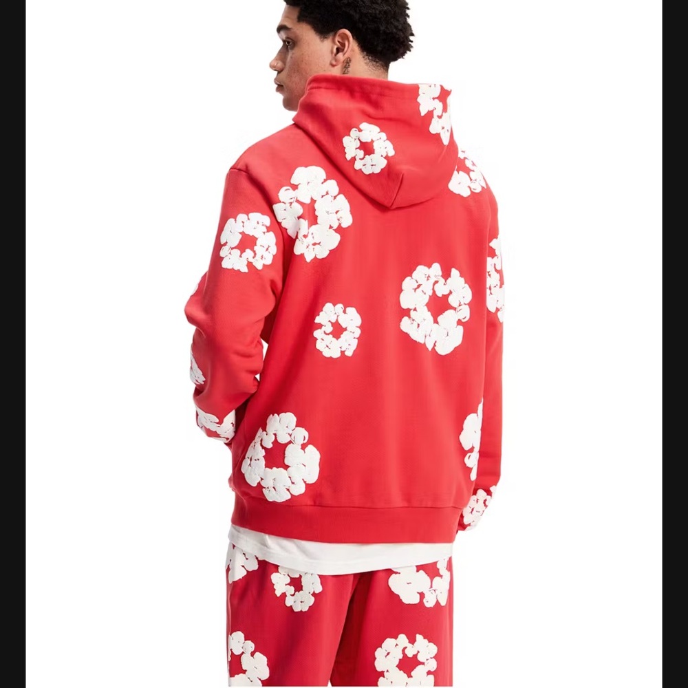 Denim Tears Wreath Sweatshirt Red White - Picture 3 of 14